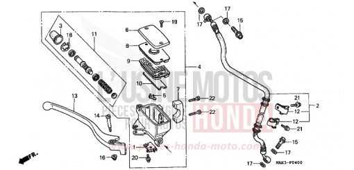 MAITRE-CYLINDRE FREIN AV. VT1100C2X de 1999